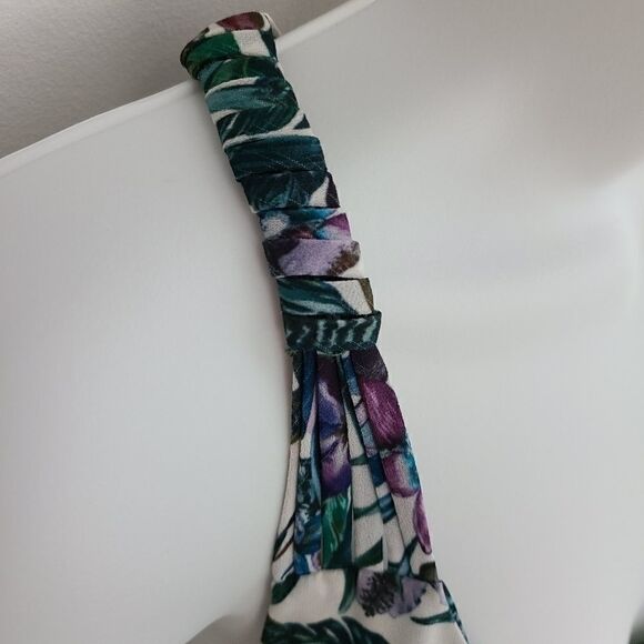 Twik Tropical Print Sleeveless Blouse Sz M - Picture 5 of 8